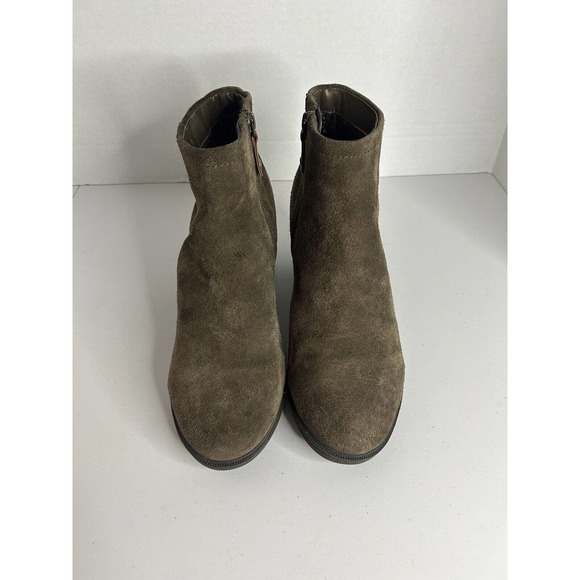 Rockport Cobb Hill Olive Suede Natashya Bootie Women's Size 9 Ankle Boot - Picture 5 of 9